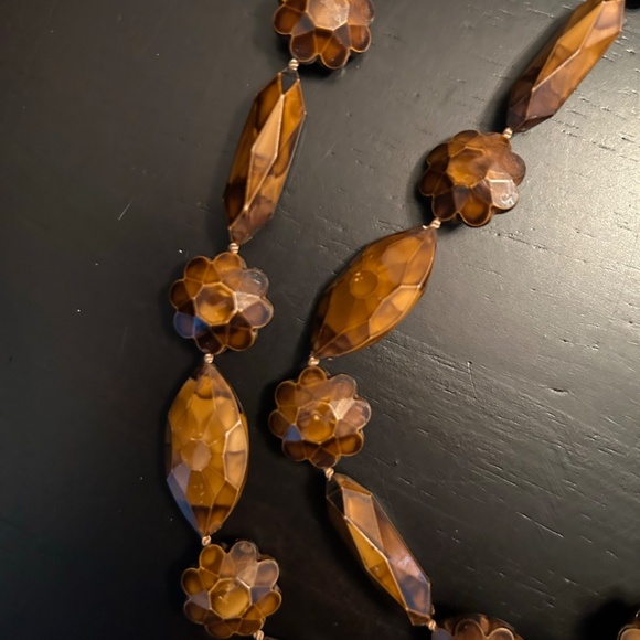 Vintage Lot Tortoise Beaded Celluloid Necklace & 2 Basket Weave Bangle Bracelets - Picture 7 of 11